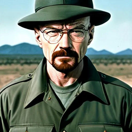 Prompt: Walter White in the Vietnam war 