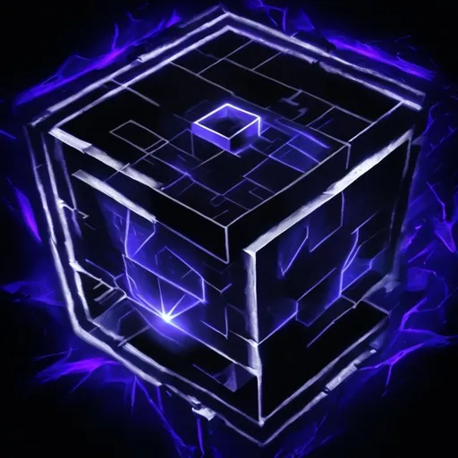 Prompt: Mystical cube darkness dimensional another version of box