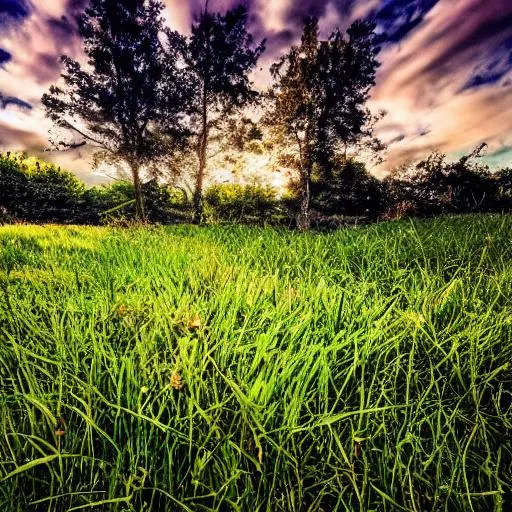 Prompt: Some grass, perfect viewpoint, highly detailed, wide-angle lens, hyper realistic, polarizing filter, natural lighting, vivid colors, everything in sharp focus, HDR, UHD, 64K, 1080k