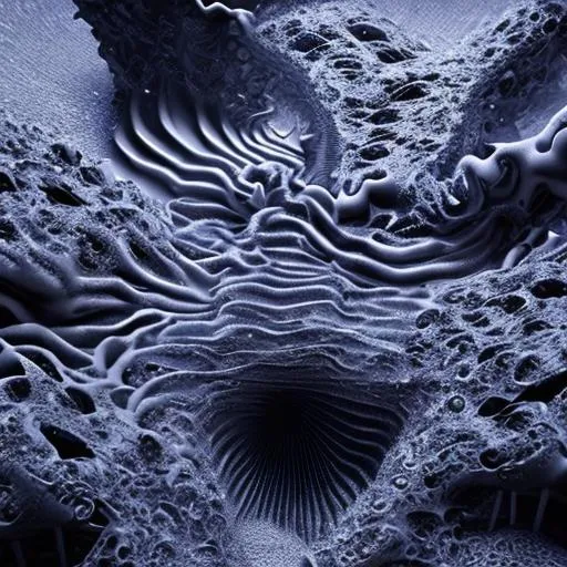 Prompt: Freeform ferrofluids, beautiful dark chaos, swirling tones of black, cobalt and deep purple --ar 3:4 --iw 9 --q 2 --s 1250
