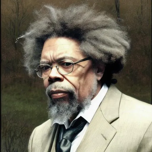 Prompt: UHD Cornel West in style of Andrew Wyeth
