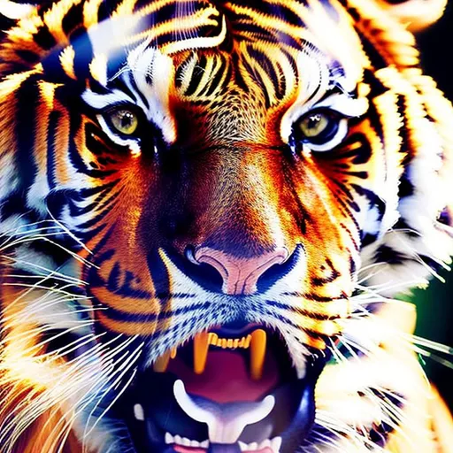 Prompt: tiger, art, detailed face, highly detailed, digital painting, HDRI, masterpiece, smooth, sharp focus, illustration, golden ratio, full body shot, 