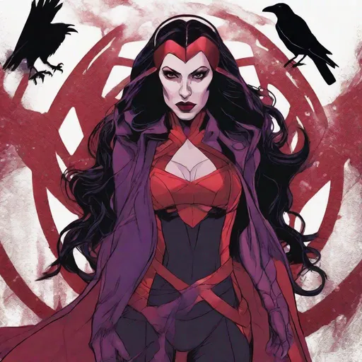 Prompt: Raven and  Scarlet witch combined 