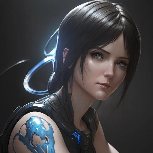 Prompt: cortana from the halo videogames, insanely detailed, insanely realistic, insane details,  and art by  unreal engine 5, Detailed Render eyecandy Breathtaking 8k Greg Rutkowski Artgerm WLOP Alphonse Mucha dynamic lighting hyperdetailed intricately detailed Splash art Artstation triadic colors volumetric lighting, unreal engine 5, insane detail, ultra realistic, frostbite 3 engine, cryengine, 