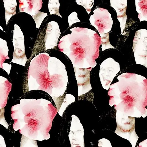 The apparition of these faces in the crowd Petals o... OpenArt