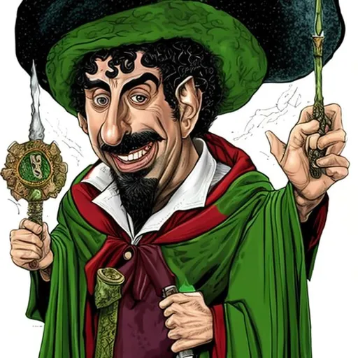 Prompt: borat as a wizard






