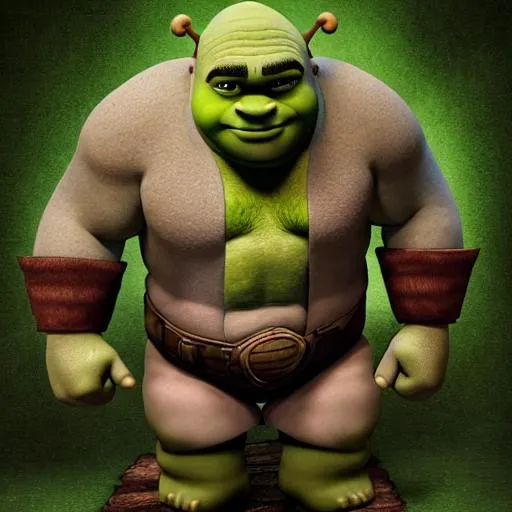 Prompt: muscular shrek