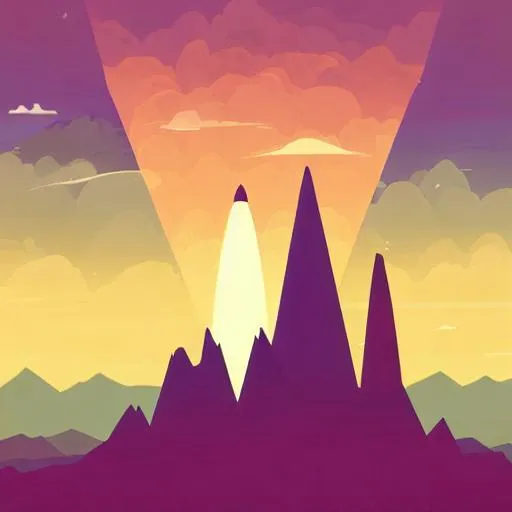 Prompt: Multiple layers of silhouette mountains, with silhouette of big rocket in sky, sharp edges, at sunset, with heavy fog in air, vector style, horizon silhouette Landscape wallpaper by Alena Aenami, firewatch game style, vector style background Zombie mickey mouse in a nightmare disneyland., by Anthony Van Dyck, by Jeff Koons, by Karol Bak, by Ralph Steadman, by Remedios Varo Uranga, by Salvador Dali, by Takashi Murakami, by Victto Ngai, by Wētā FX, by Yaoy Kusama, Short Exposure, F/22, Low Contrast Technicolor Kodachrome, Overdimensional, Underdimensional, Subdimensional, 8K, AR, Cylinder, Hyperprism, Angry, Evil, Strong, Powerful, Big Visual Agnosia3 Marquee, Strobe, Bone, Diode, Oobleck, Plasma, Mushrooms, Clathrus-Ruber Diffraction Grading3 RGB Displacement, Anaglyph, Multiscopy, FXAA, TXAA, RTX Goofy killing Donald duck