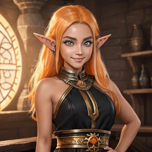 Prompt: masterpiece, splash art, ink painting, beautiful pop idol, D&D fantasy, (23 years old) lightly tanned-skinned hobbit girl, ((beautiful detailed face and large eyes)), mischievous grin, blonde with bright orange highlights hair, short small pointed ears, mischievous grin looking at the viewer, wearing detailed priestess dress and casting a light spell #3238, UHD, hd , 8k eyes, detailed face, big anime dreamy eyes, 8k eyes, intricate details, insanely detailed, masterpiece, cinematic lighting, 8k, complementary colors, golden ratio, octane render, volumetric lighting, unreal 5, artwork, concept art, cover, top model, light on hair colorful glamourous hyperdetailed medieval city background, intricate hyperdetailed breathtaking colorful glamorous scenic view landscape, ultra-fine details, hyper-focused, deep colors, dramatic lighting, ambient lighting god rays, flowers, garden | by sakimi chan, artgerm, wlop, pixiv, tumblr, instagram, deviantart