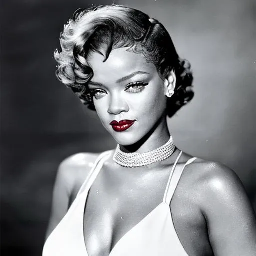 Prompt: Rihanna as Marilyn Monroe