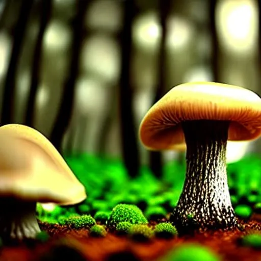 Prompt: Mushroom forest