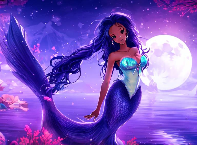 Mermaid, cute, pink, girl, anime, HD wallpaper | Peakpx