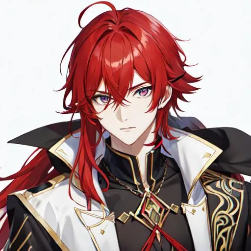 Prompt: Zerif 1male (Red hair covering his right eye)