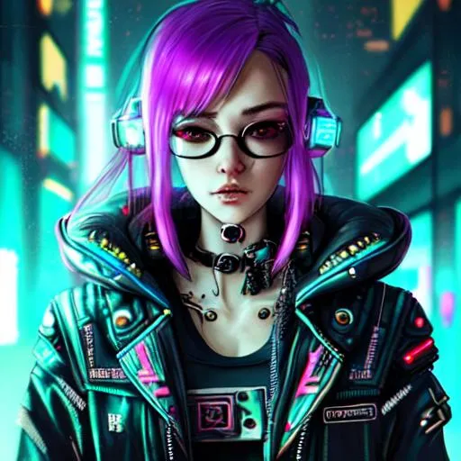 Prompt: Cyberpunk girl
