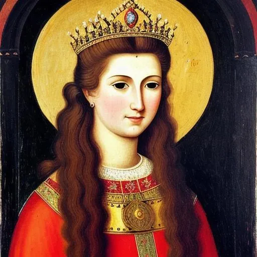 Prompt: portrait of a 10th-century Saxon light-haired princess