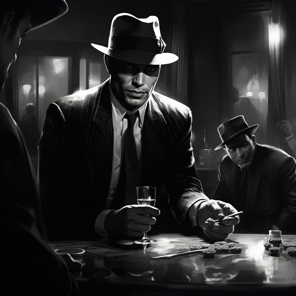 Prompt: game, mafia, noir