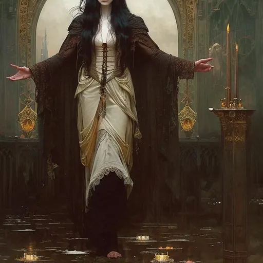 Prompt: Full body splash art, skinny male, poet, very long dark hair, pale skin, victorian clothes, elegant, highly detailed, intricate, smooth, sharp focus, artstation, digital paining, concept art, art by greg rutkowski, alphonse mucha and John William Waterhouse, dark, eerie, gothic, creepy, romantic