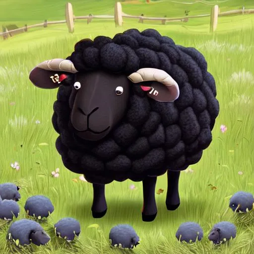 Prompt: Baa baa black sheep have you any wool