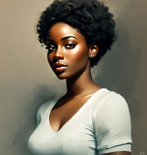 A Beautiful Portrait Of A Nigerian Girl With Short H 