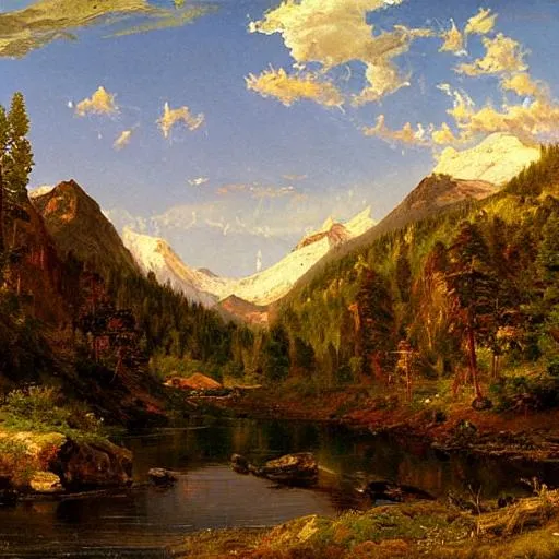 Colorado landscape with stream, beautiful artwork by... | OpenArt