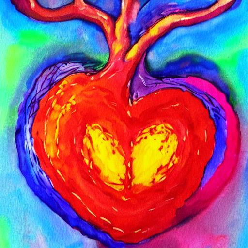 Abstract Painting of Human Heart. | OpenArt