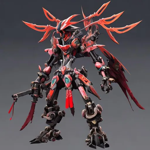 Prompt: Mech arena tengu