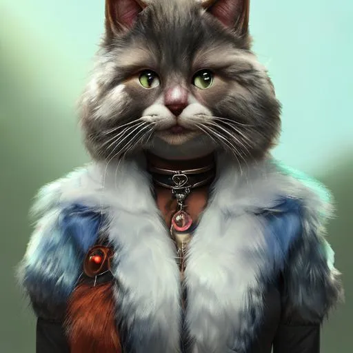 khajit from fantasy game with grey fur. | OpenArt