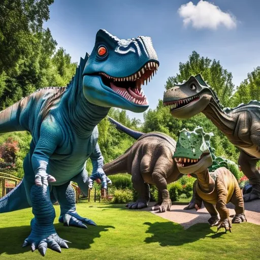 Prompt: themepark,dinosaurs


