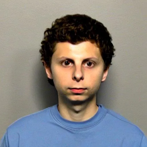 Prompt: Michael Cera Florida man criminal mugshot