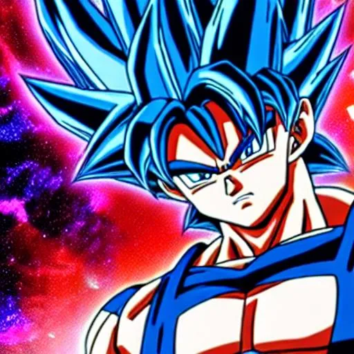 Prompt: Ultra Instinct Super Saiyan Blue KaioKen Times Twenty Goku Manga in Dragon Ball Super Anime, High Resolution, High Effort, Outstanding, Granolah Arc, Japanese Animation, Shading