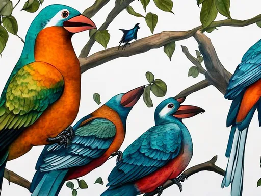 Prompt: Birds are flying
