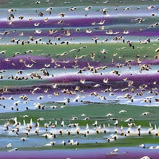 one-hundred-canadian-geese-rainbow-openart