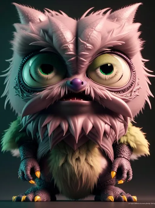 Prompt: exquisite new character,angry gremlin , highly detailed, fluffy, intricate details, beautiful big eyes, maximum cuteness, lovely, adorable, beautiful, flawless, masterpiece, soft dramatic moody lighting, radiant love aura, ultra high quality octane render, hypermaximalist, trending on artstation,