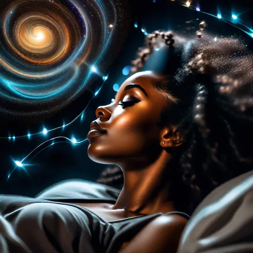 Prompt: Black woman lucid dreaming



