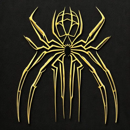 Prompt: black and gold spider-man