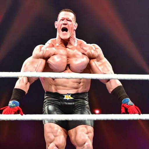 Prompt: john cena at wrestlemania