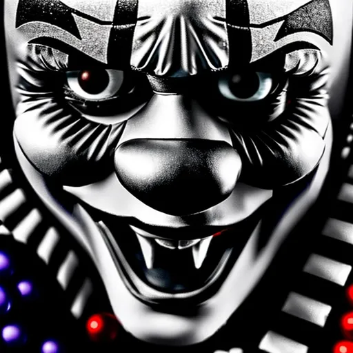 Prompt: A photorealistic hyper detailed photo of a terrifying clown.