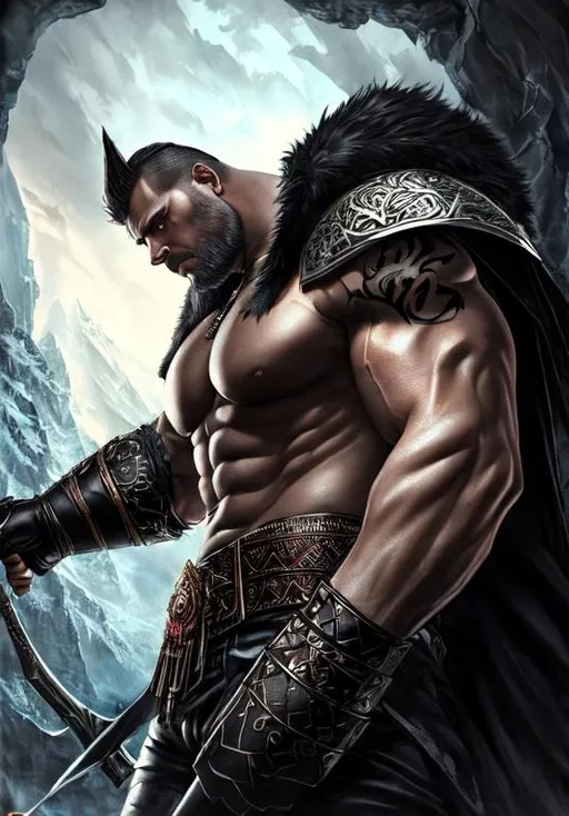 Prompt: UHD, , 8k, high quality, poster art, (( Aleksi Briclot art style)),Vladimir Putin, hyper realism, Very detailed, full body, muscular, view of a middle aged man, no shirt, vampire, tribal tattoo, black hair, dark eyes, claws. black leather armor, dynamic pose, mythical, ultra high resolution, light and shading in 8k, ultra defined. 
