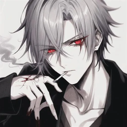AI Art Generator: Anime boys smoking