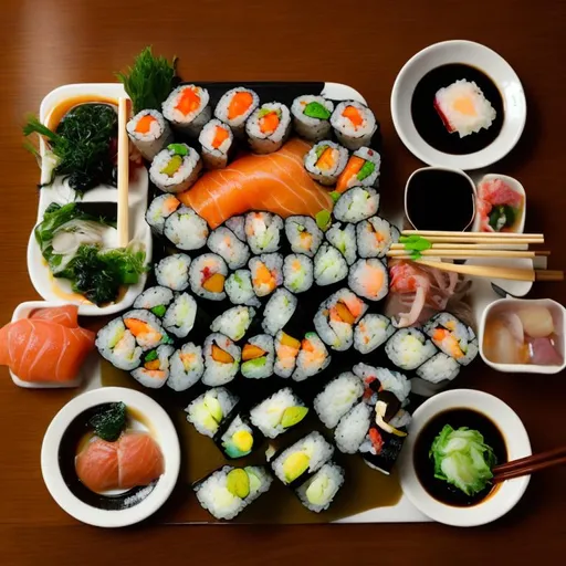 Prompt: Food , sushi