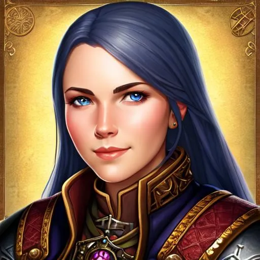 Prompt: Portrait of a female baldur's gate player character