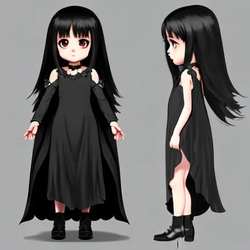 little girl with black hair