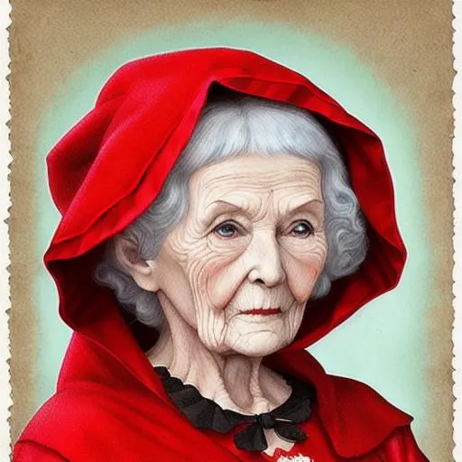 Prompt: Little Red Riding Hood's grandmother
