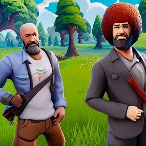 Prompt: bob ross in fortnite


