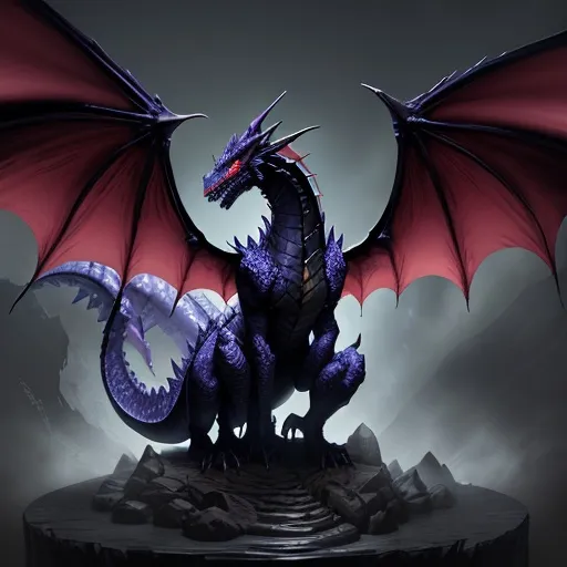 Prompt: dark elemental dragon