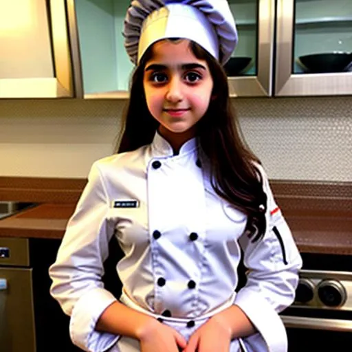 Arab girl 16yo, Chef uniform OpenArt