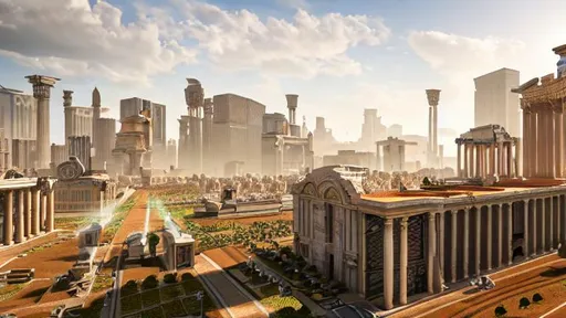 Prompt:  ultrarealistic futurist city glory of roman empire, many details, streets, buildings, future cars, 8k, hdr, Beautifully Detailed, Natural Lighting, Light Diffusion, dystopian, roman architecture,with solider marching