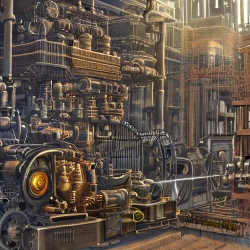 Prompt: steampunk engine



