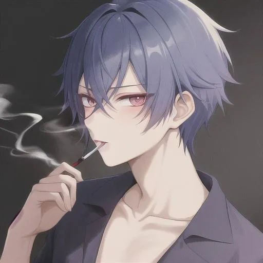 anime boy, dark, cute, pretty boy, smoking, tokyo gh