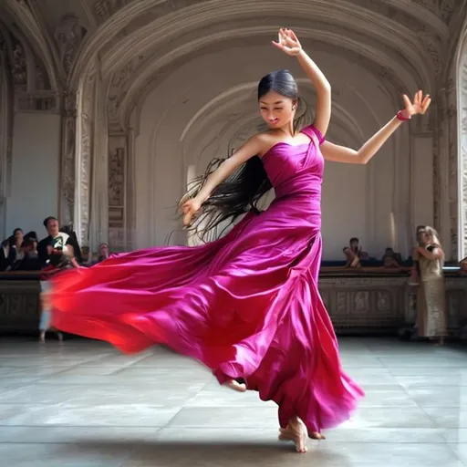 Prompt: Beautiful  woman fullbody  hyperrealist dancing 